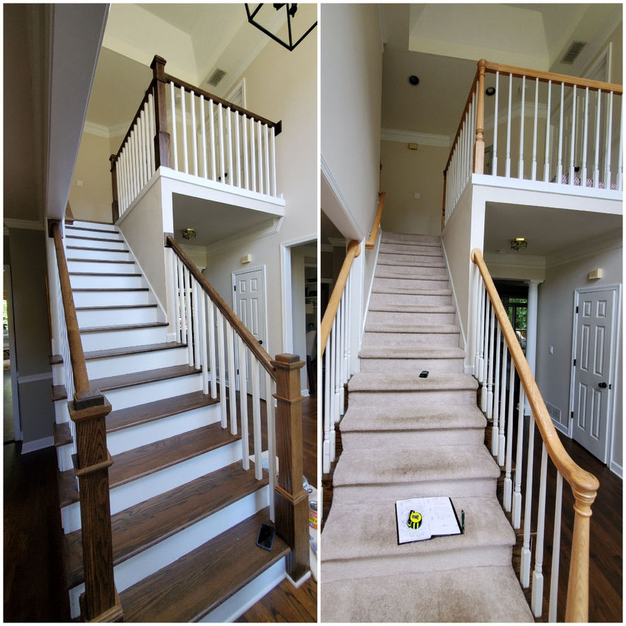 Stairs remodeling in Roswell Ga